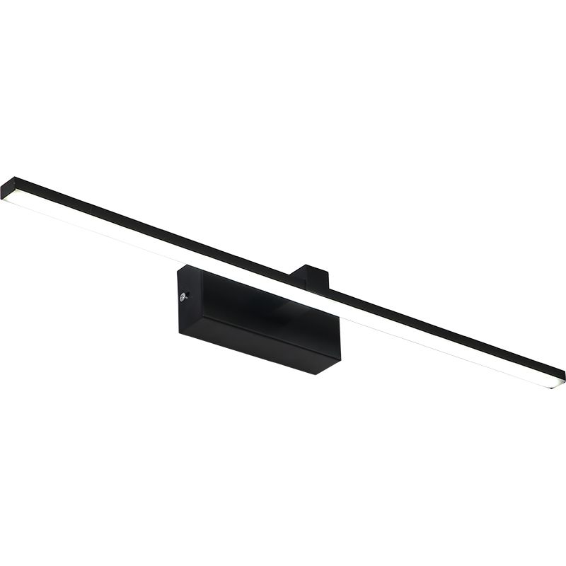 Luz de pared de metal de forma lineal Luz de montaje de pared de espejo de luz simple estilo moderno