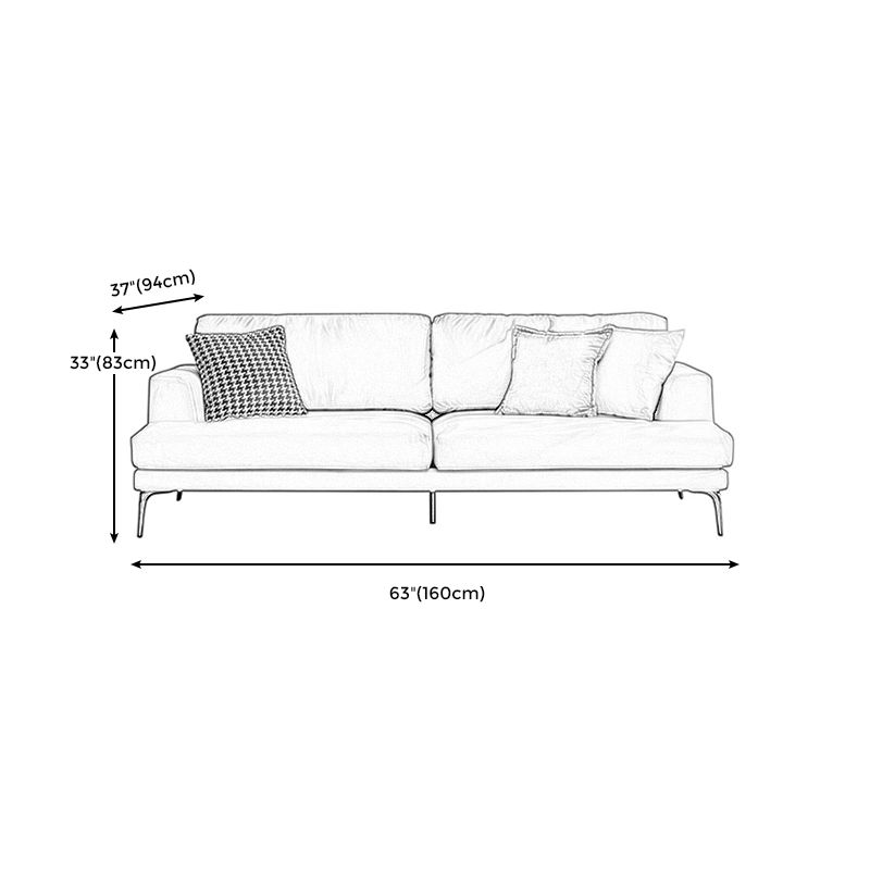 Stain Resistant Faux Leather Sofa Recessed Arm Cushions Settee Couch