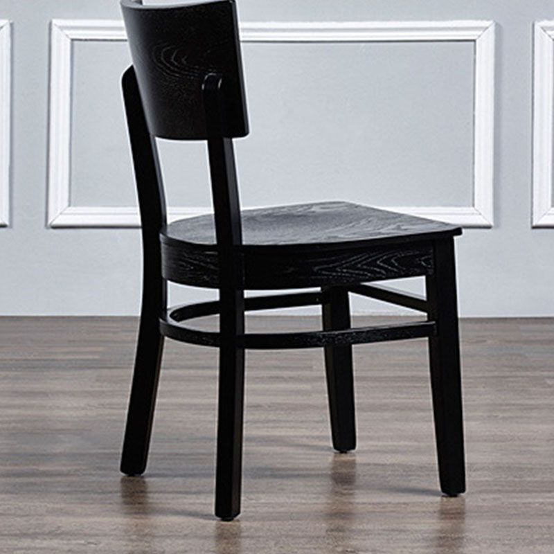 Contemporary Chair Armless Open Back Chair with Wood Legs for Kitchen