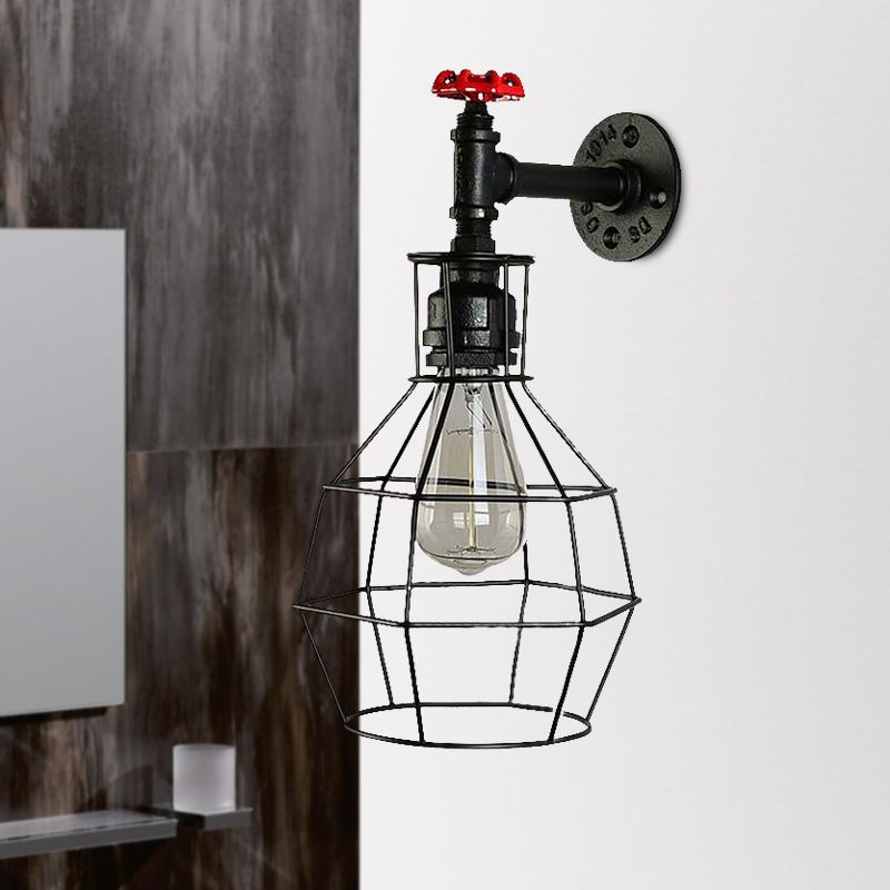 Globe Caged Corridor Wall Light Schaft