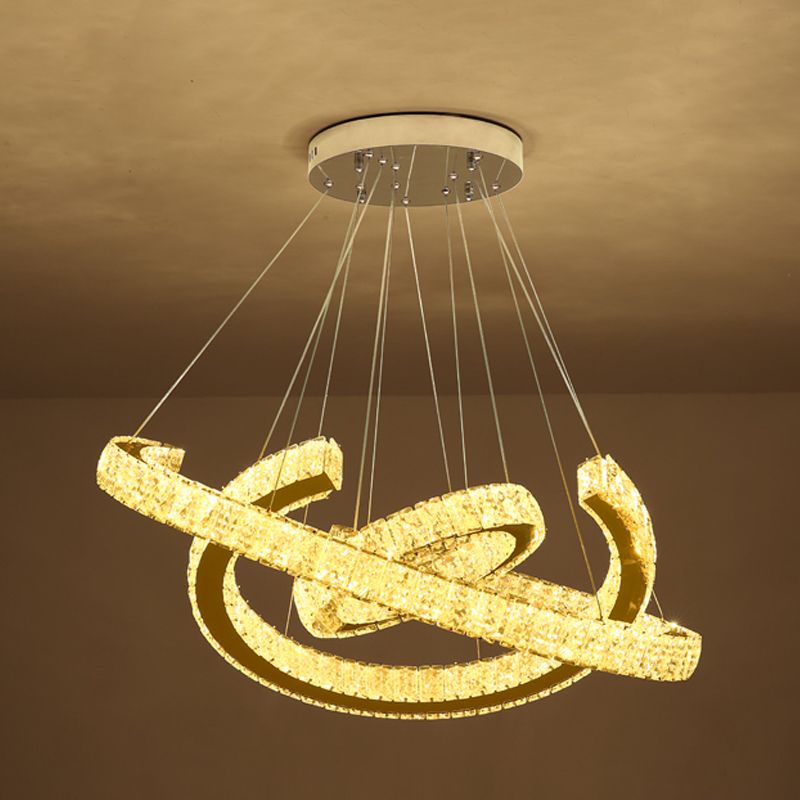 Ring Crystal Soffitto a sospensione Contemporanee Camera da letto Apparecchi di illuminazione