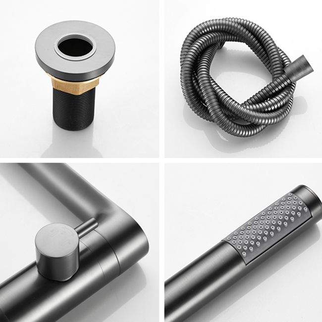 Modern Bathroom Faucet Two Handle Temperature Control Bathtub Faucet