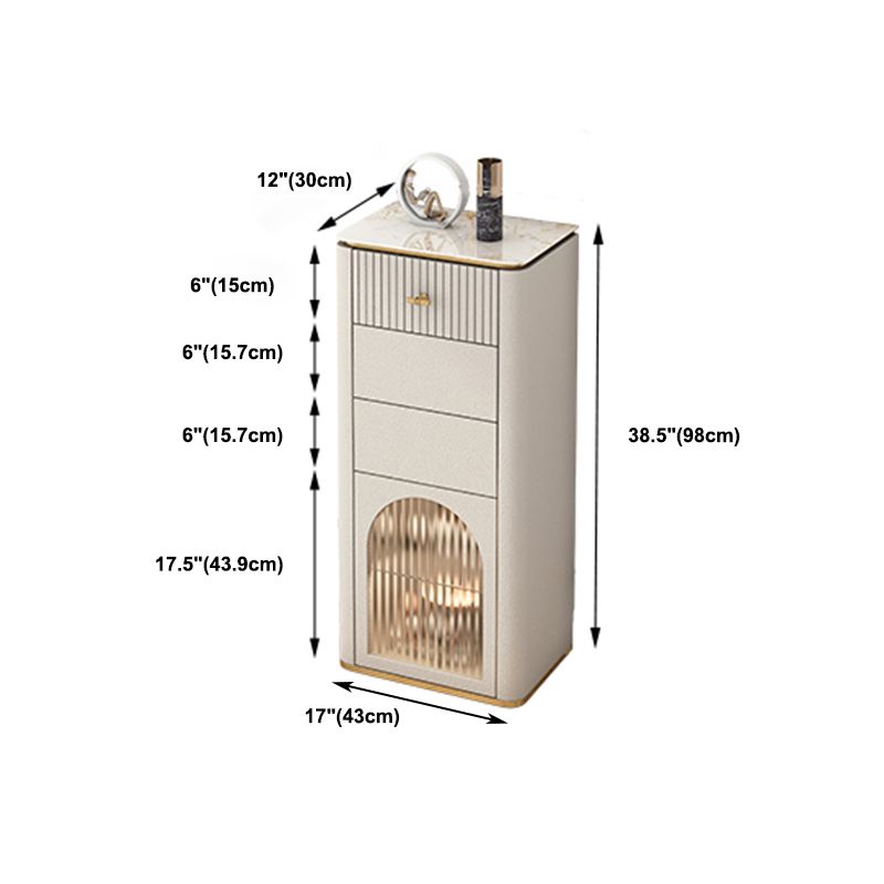 11.7-inch Width Glam Storage Chest Stone Storage Chest Dresser