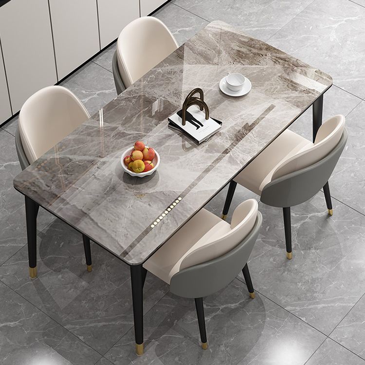 Glam 1/2/5/7 Pieces Dining Set Rectangle Dining Room Set with 4 Legs