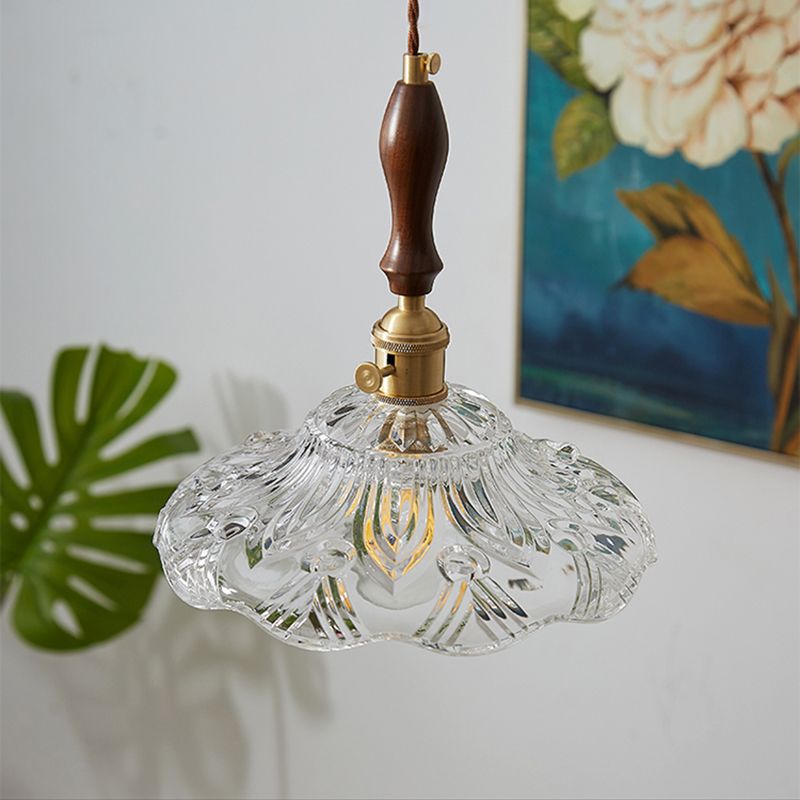 Glass de style moderne Lumière suspendue simple éclairage pendentif pour le salon