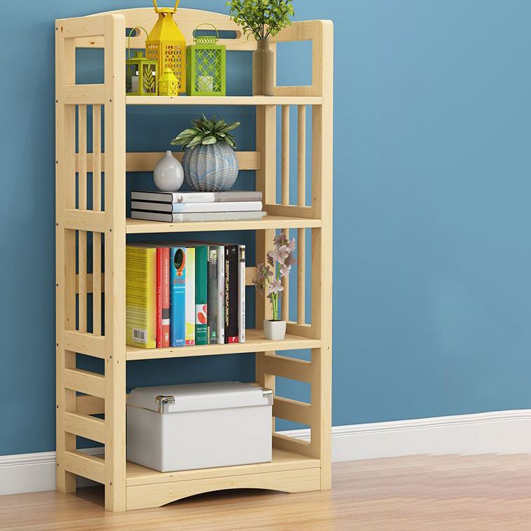 Etagere Vertical Modern Book Shelf Natural Wooden Shelf Bookcase for Study Room