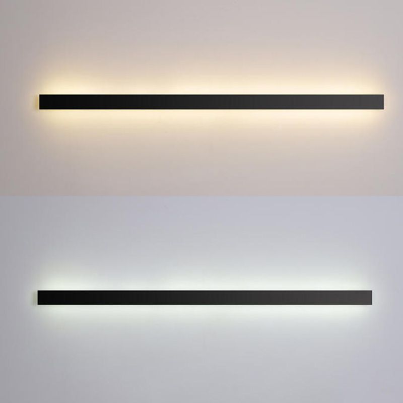 Rectangle Shaped Indoor Wall Mount Light Fixture Modern Style Metal LED Wall Sconce