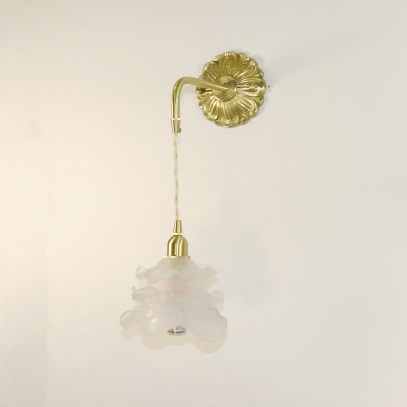 Golden Metal Lighting Contemporary Glass Wall Light for Home Foyer