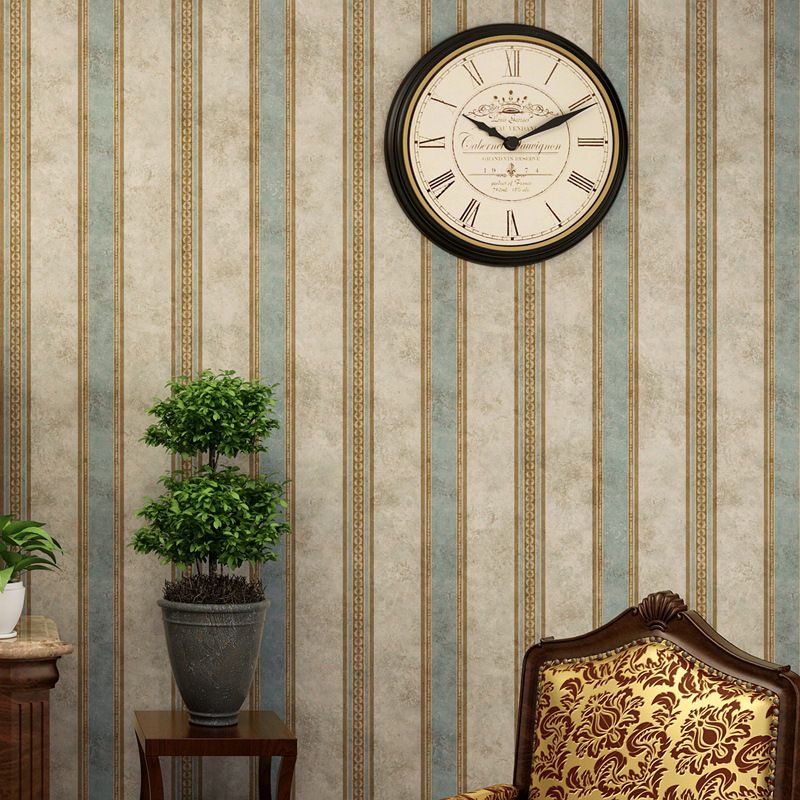 Distressed Wood Wallpaper European Classic Vertical Stripe Wall Decor for Dining Room, 33'L x 20.5"W