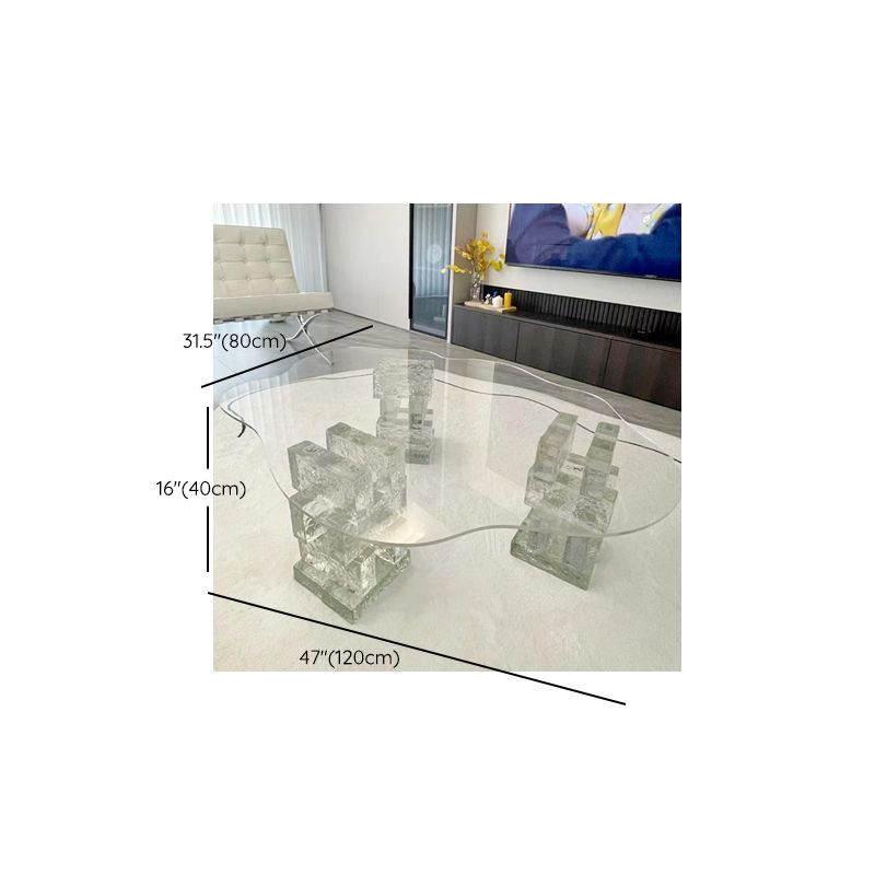 White Plastic Modern Free-Form Single Coffee Or End Table for Bedroom