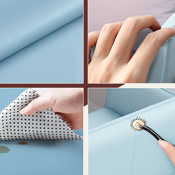 Glam Stationary Faux Leather Square Arm Living Room Stain Resistant Sofa