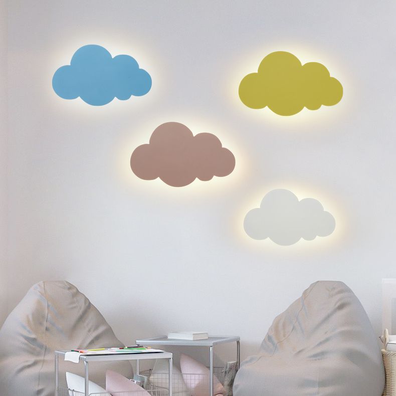 Cloud-shaped Wall Sconce Nordic Minimalist Style Iron 1 Light Sconces