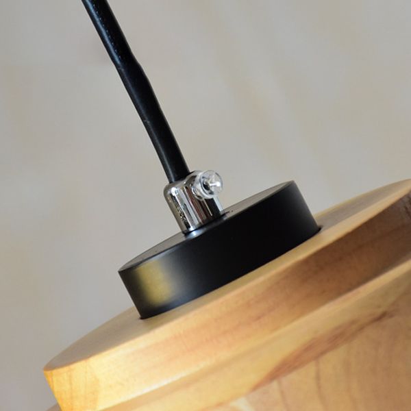 Lampe suspendue de macaron géométrique à pendentif unique nordique moderne avec ombre en fer