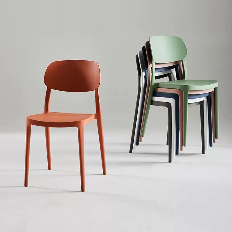 Modern Indoor Stacking Side Chair Plastic Frame Chair with Upholstered