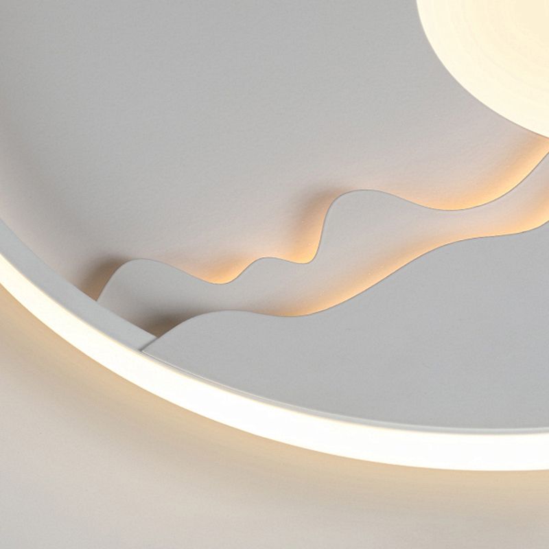 Geometrische Form Metallwandlicht moderne Stil 1 Lichtwand montieren Licht in Weiß