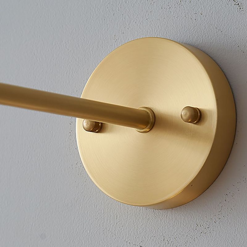 Contemporary Wall Sconce White Glass Wall Mounted Light Fixture for Reading Room