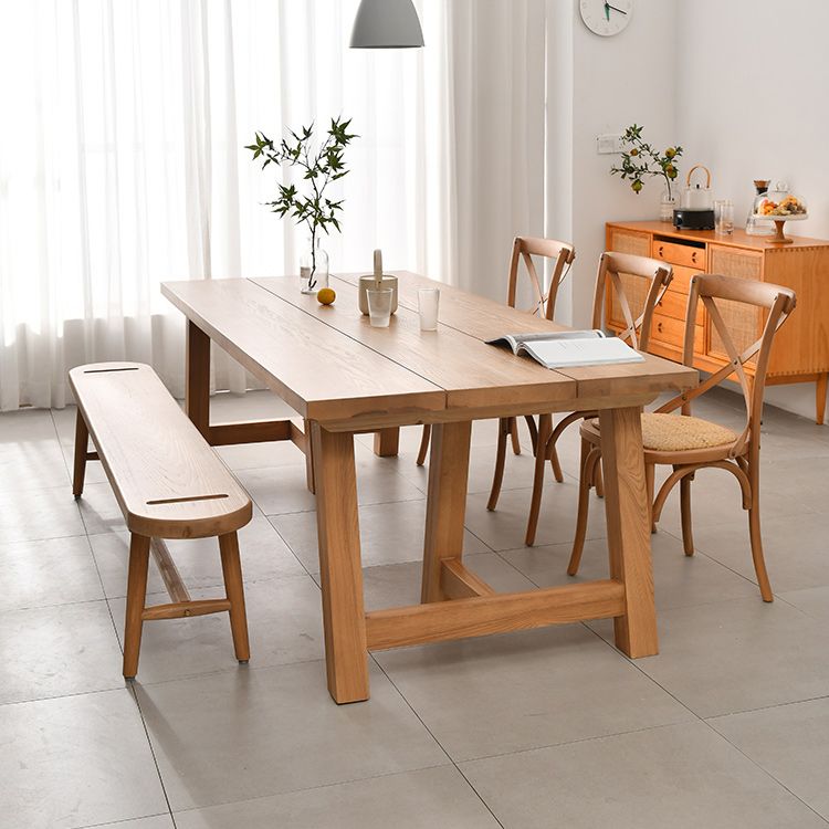 Modern 1/2/4/5 Pieces Dining Bench Set Rectangle Pine Wood Dining Table for Kitchen