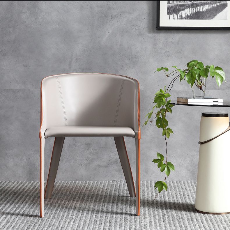 Faux Leather Kitchen Dining Side Chairs Contemporary Metal Side Chairs