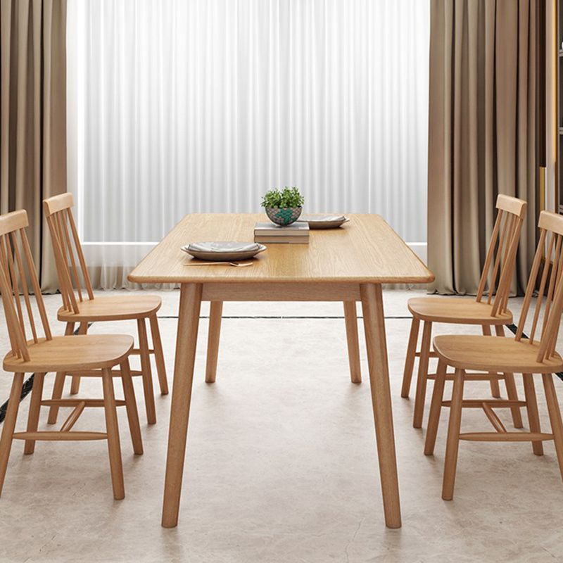 Luxury  Rectangle Dining Table Solid Wood Dining Table with 4 Legs