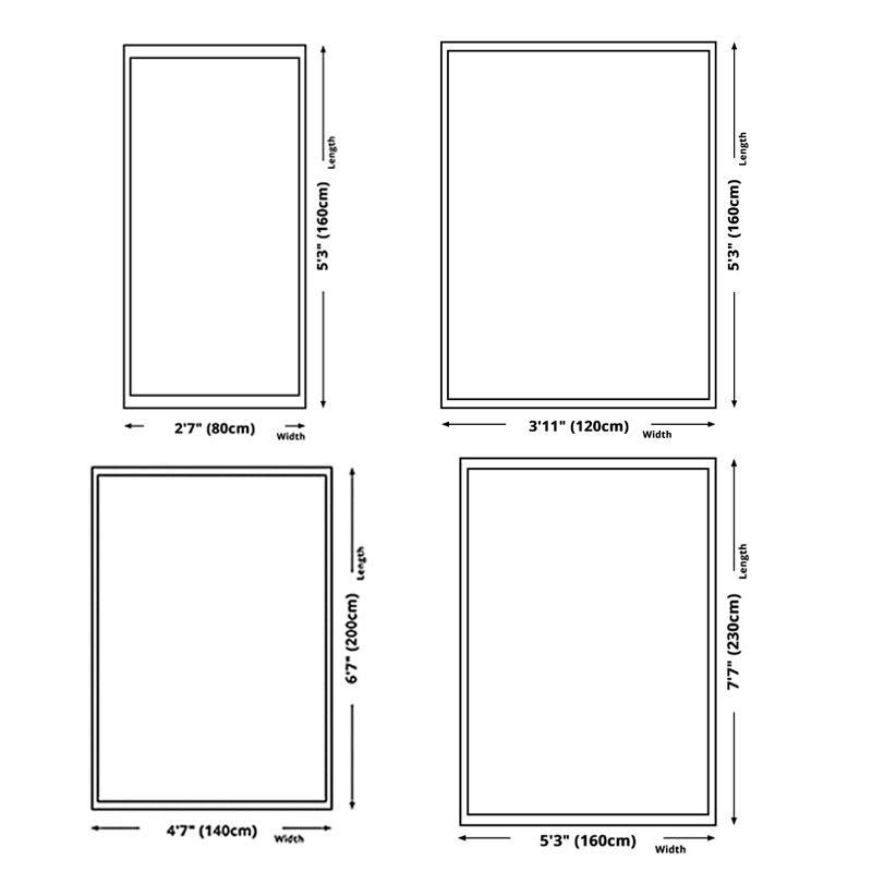 Navy Modern Area Carpet Geometric Pattern Polyester Area Rug Non-Slip Backing Rug for Living Room