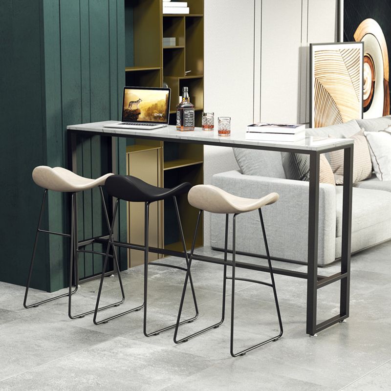 Rectangle Marble Bar Table Set Industrial Style 1/3/5 Pieces Bar Height Bar Set