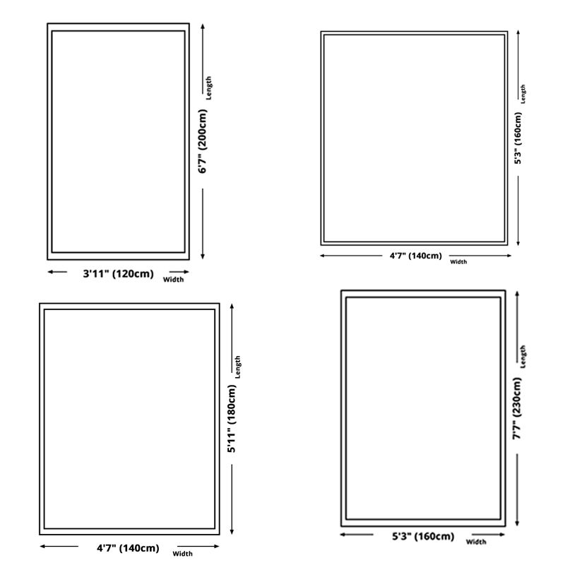 Grey Modern Carpet Polyester Color Block Carpet Washable Carpet for Living Room