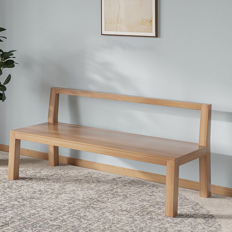Fabric 2/3-seater Settee Modern Armless Settee with Wood Accents