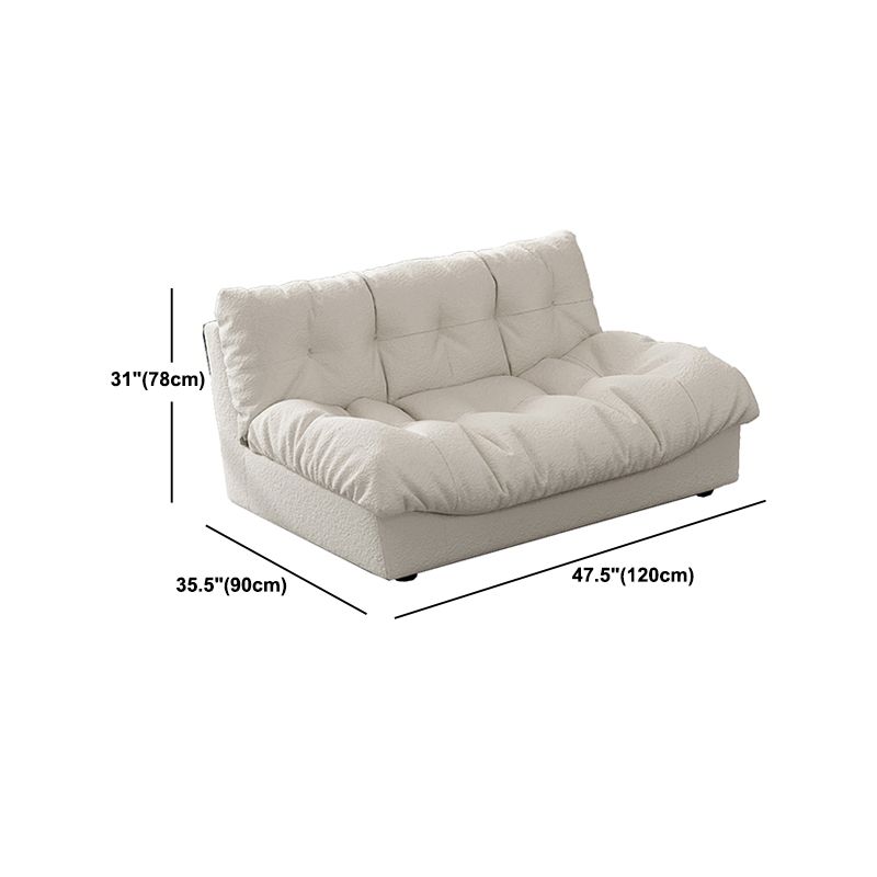35.43" W x 30.70" H Armless Sofa Contemporary Standard Sofa with Biscuit Back