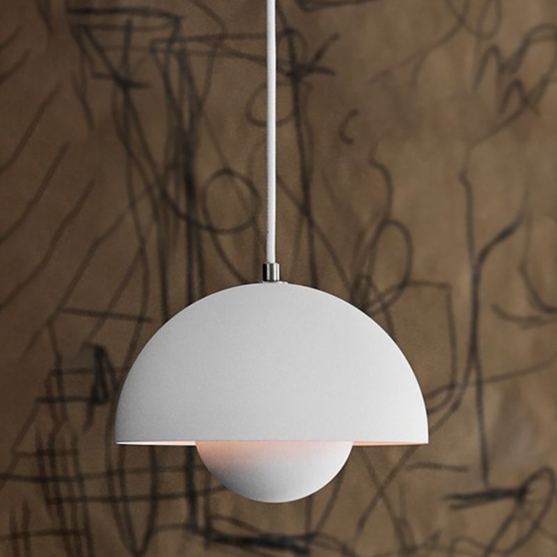 Round Shape Metal Hanging Light Nordic Macarons 1-Light Hanging Mounted Light