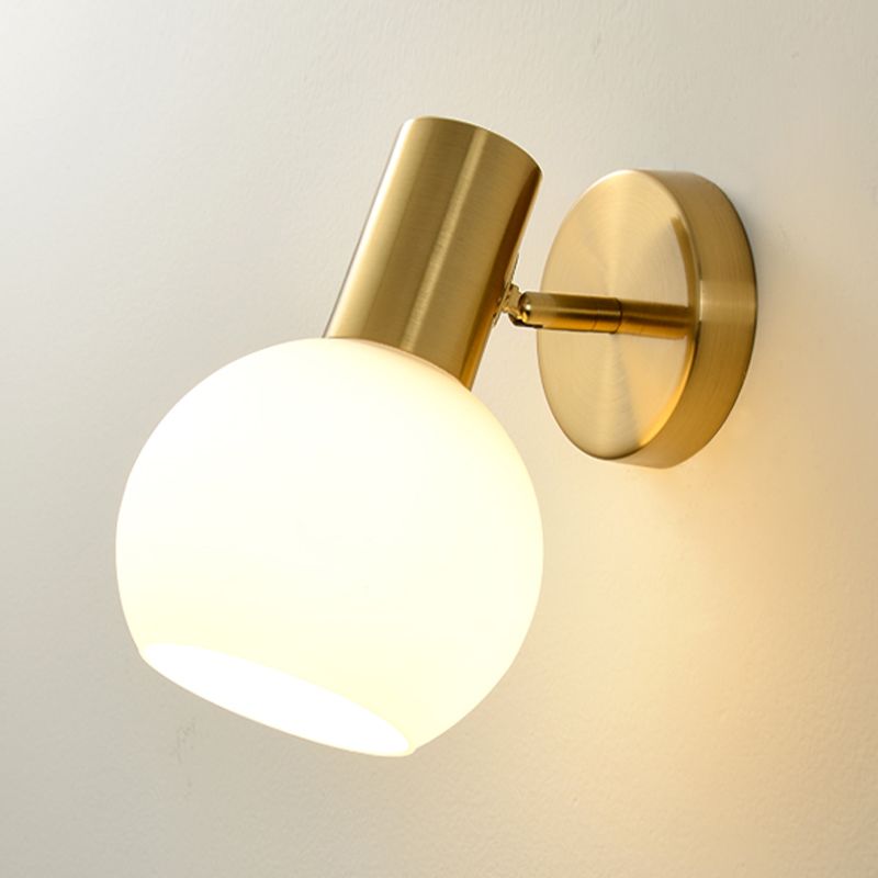 Modern Simple Iron Wall Light Ball Shape Rotatable Wall Lamp for Living Room
