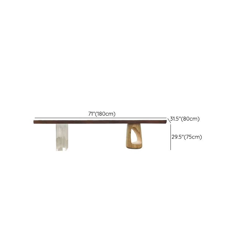 Modern Rectangle Dining Table Solid Wood Dining Table for Dining Room