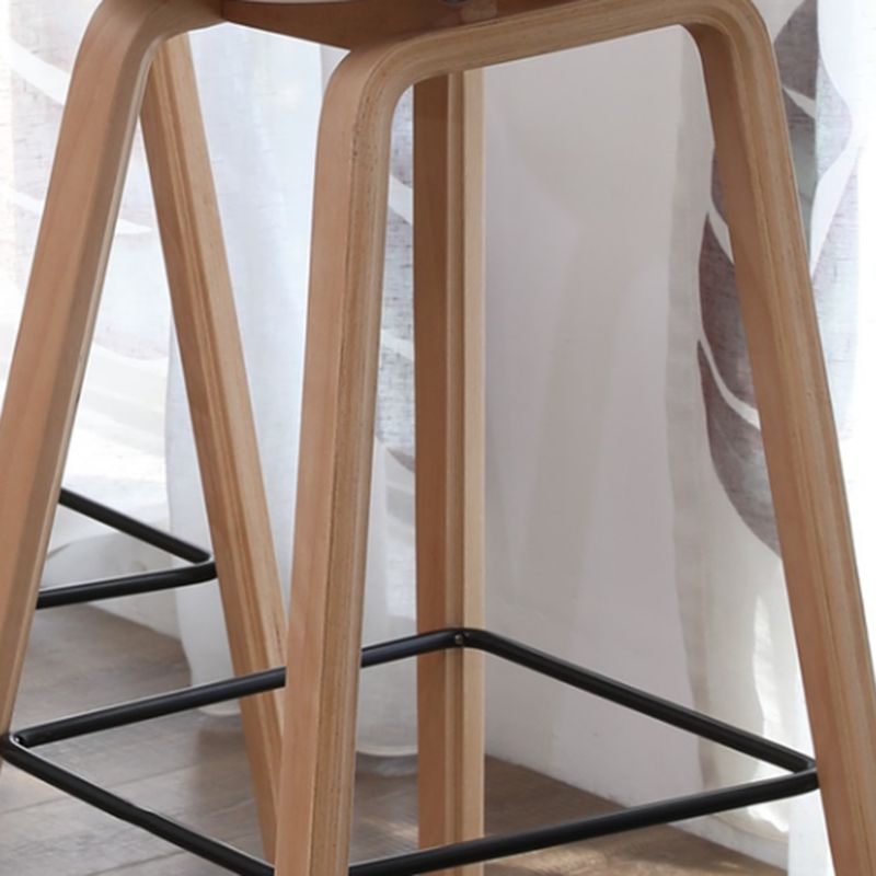 Scandinavia in stile bar-sgabello gambe in legno pp sedile sedile da bar per cucina da bar