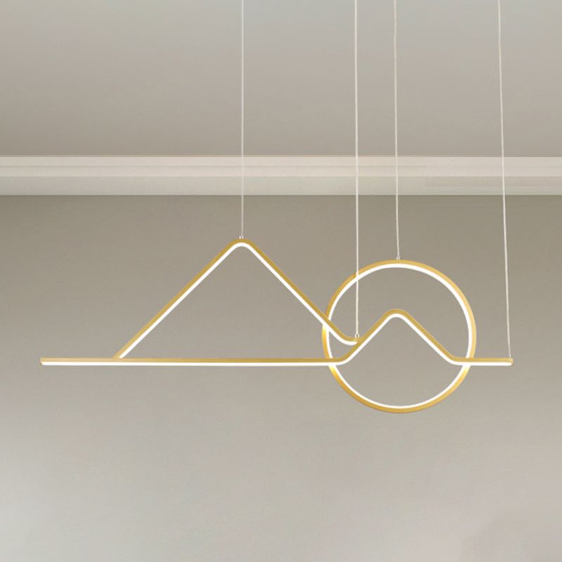 Modern Singularity LED Linear Pendant Light Aluminium Ceiling Light for Dining Room