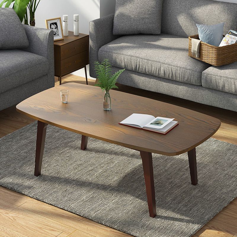 Modern Style Solid Wood Top Rectangular Walnut/wood Coffee Table