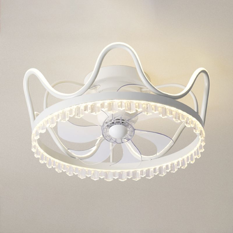 Éclair de plafond de forme de couronne moderne Lumières en métal 2 lumières à lad lampe à lampes lumineuses