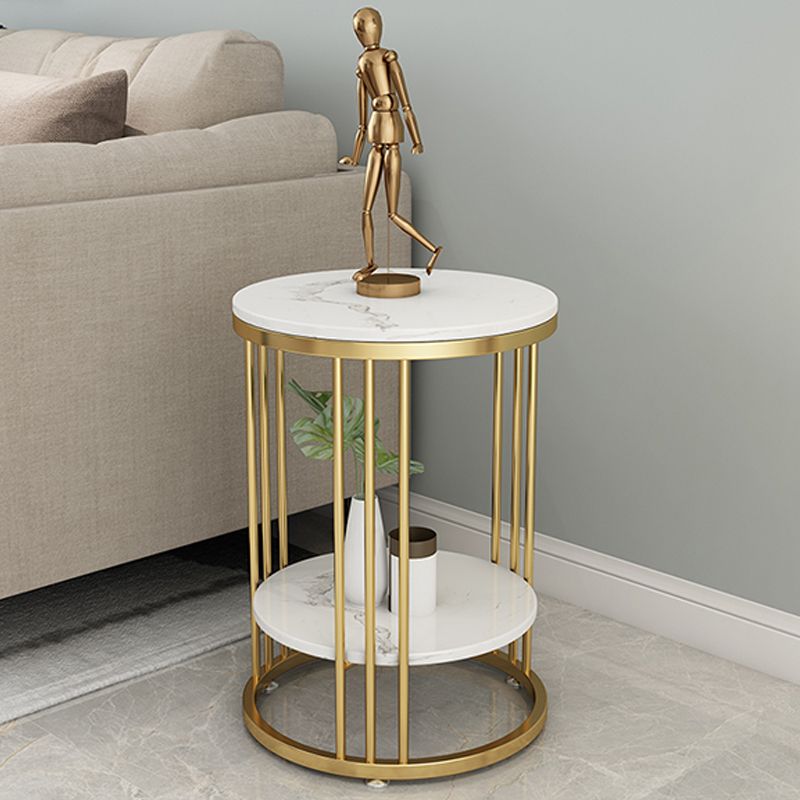 Minimalist Round Corner Table Frame Sofa Side Table for Living Room