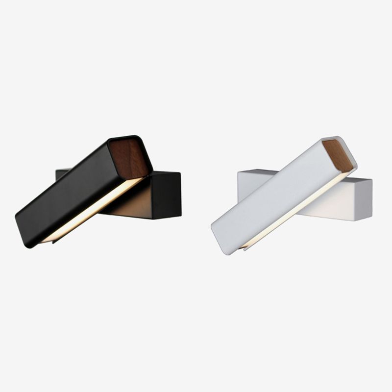 Rectangle Shape Metal Wall Lighting Idea Modern Style 1 Light Wall Light Fixture