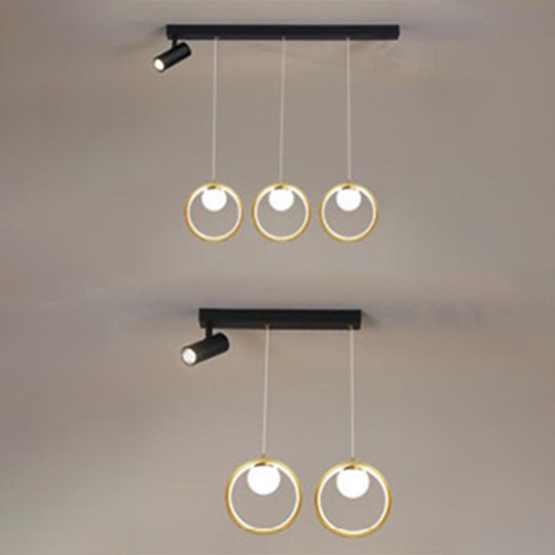 Luz de la isla LED de metal lineal lámpara de luz nueva luz moderna de techo de techo para comedor