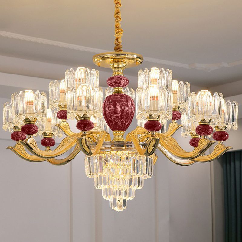 Prismatisch kristal kroonluchter vintage cilindrische eetkamer gesuspendeerde verlichting armatuur