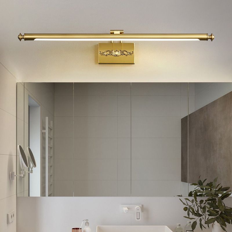 Dünn line metallwandmontierte Lichter moderne Wandbeleuchtungsideen für Badezimmer