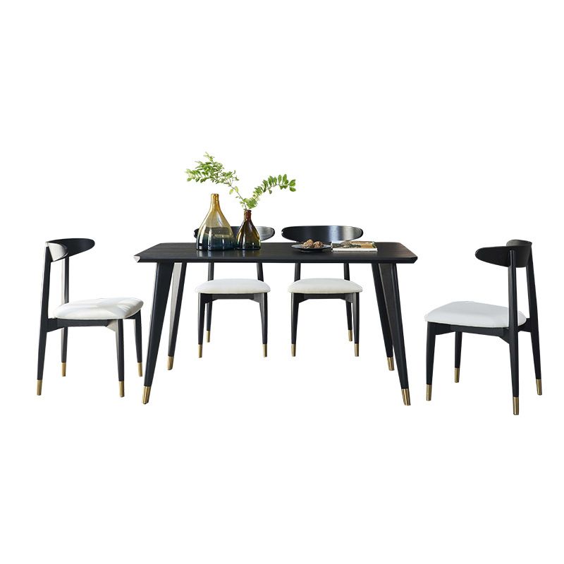 Solid Wood Traditional Luxury Rectangle Indoor Table Ash Wood Table with 4 Legs