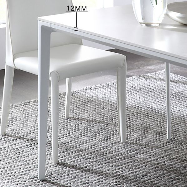 Modern Style Rectangle Table Set 1/2/4/5/6/7 Pieces Dining Set with Metal Legs