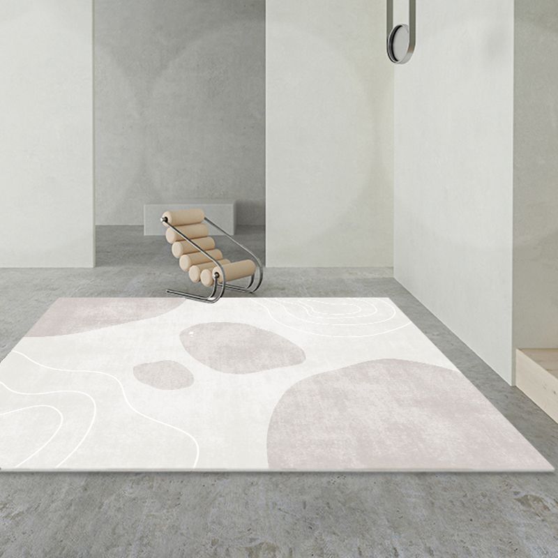Tapis moderne de couleur claire, en Polyester, imprimé abstrait, avec support antidérapant, pour la décoration de la maison