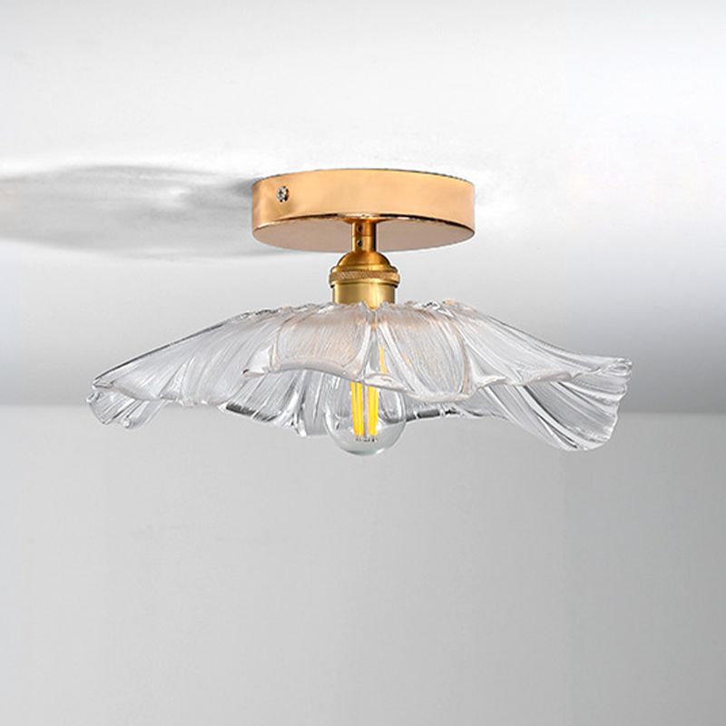 Contemporary Ceiling Lamp Creative Glass Shade Flush Mount Light Fixture