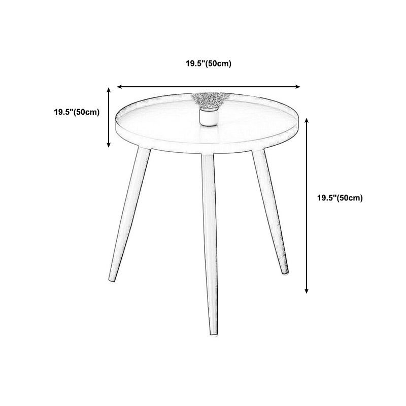 Tray Top Metal Pedestal End Table Round Side End Table for Living Room