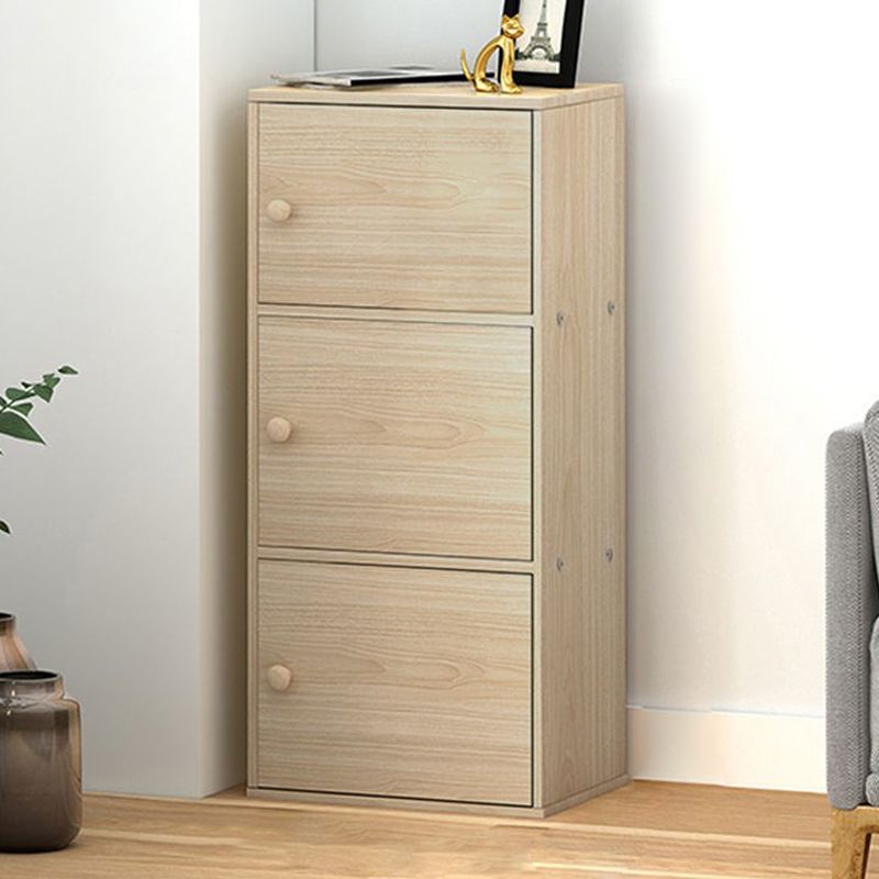 Contemporary Vertical Standard Bookcase Manufactured Wood Bookcase with Doors