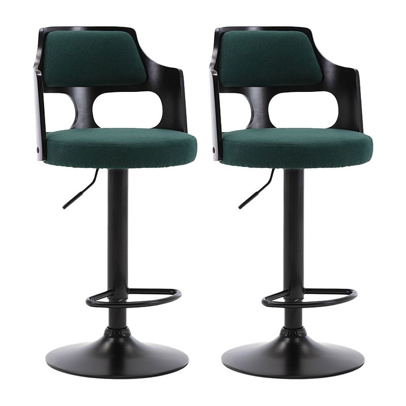 Modern Adjustable Swivel Barstool Matte Finish Footrest Stool