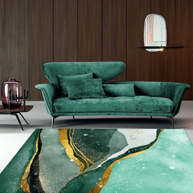 Multi Colored Home Rug Novelty Colorblock Area Carpet Polypropylene Easy Care Pet Friendly Rug