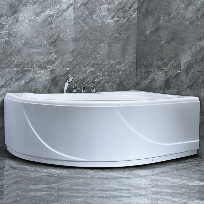 Corner Soaking Acrylic Bathtub Antique Finish Back to Wall Bath Tub