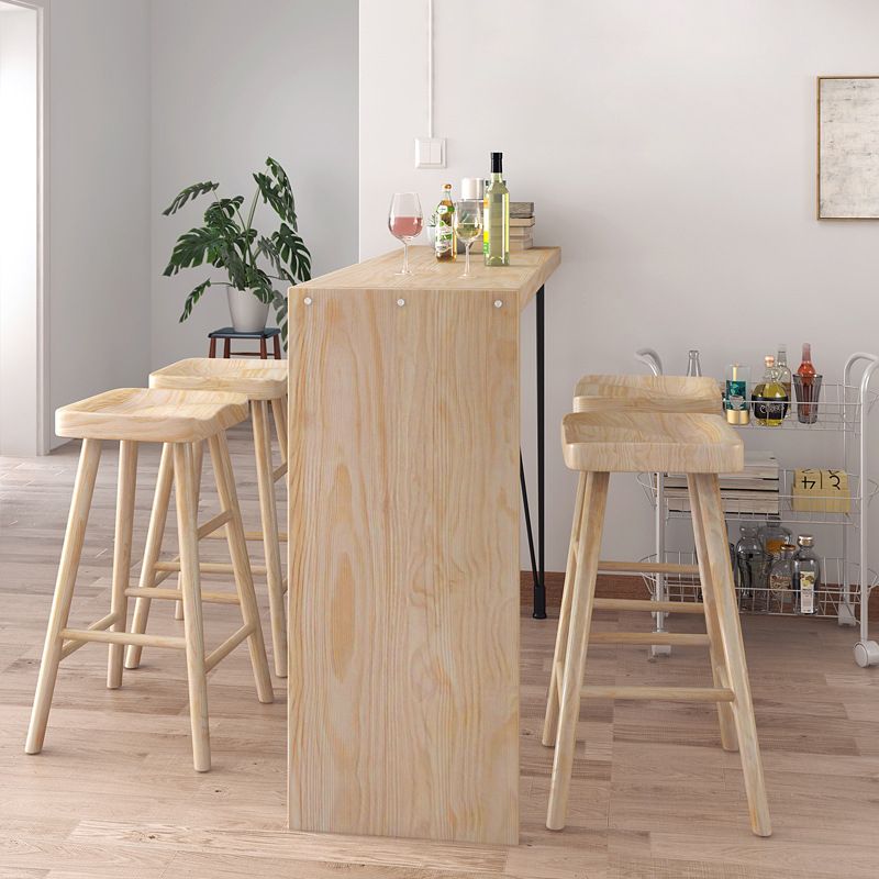 Modern Rectangular Pub Table Set 1/2/5 Pieces Wooden Counter Table